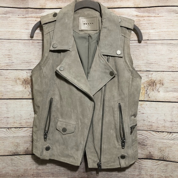 Blank NYC Suede Moto Vest - Picture 1 of 7